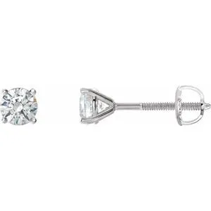 14K White 3/4 CTW Natural Diamond Cocktail-Style Earrings