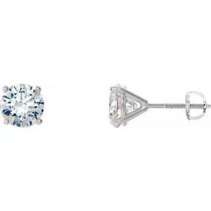 14K White 3/4 CTW Natural Diamond Cocktail-Style Earrings