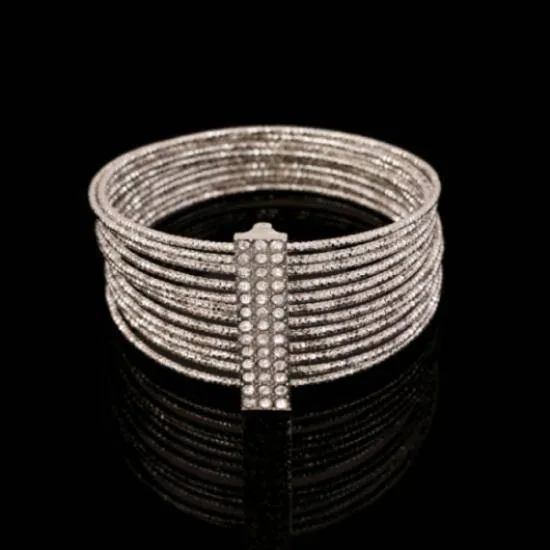 17 Designs Vintage Geometric  Punk Metal Women Charm Bracelet Bangles