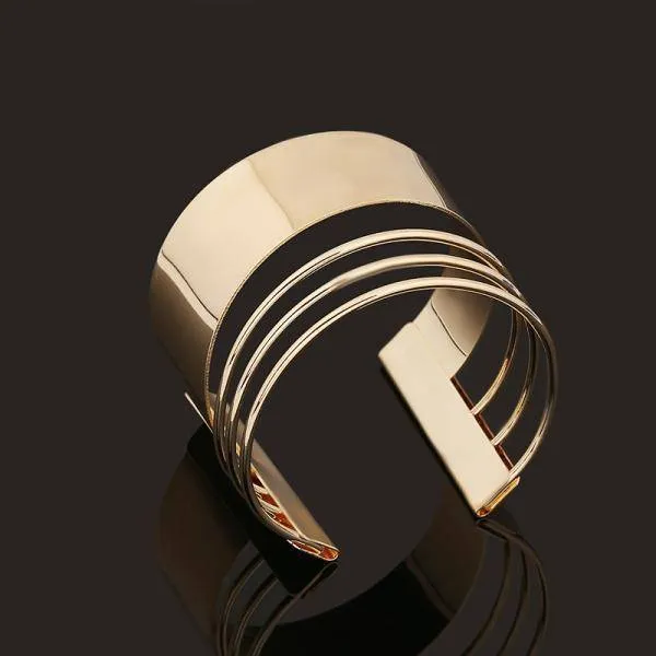 17 Designs Vintage Geometric  Punk Metal Women Charm Bracelet Bangles