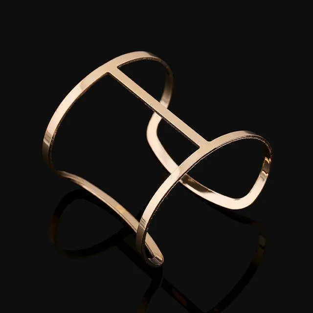17 Designs Vintage Geometric  Punk Metal Women Charm Bracelet Bangles