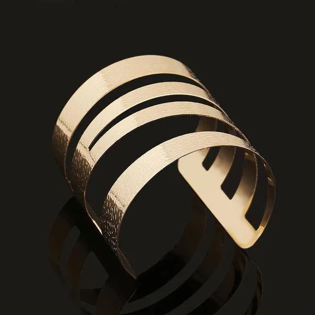 17 Designs Vintage Geometric  Punk Metal Women Charm Bracelet Bangles