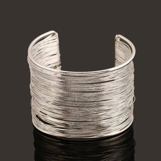 17 Designs Vintage Geometric  Punk Metal Women Charm Bracelet Bangles