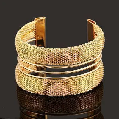 17 Designs Vintage Geometric  Punk Metal Women Charm Bracelet Bangles