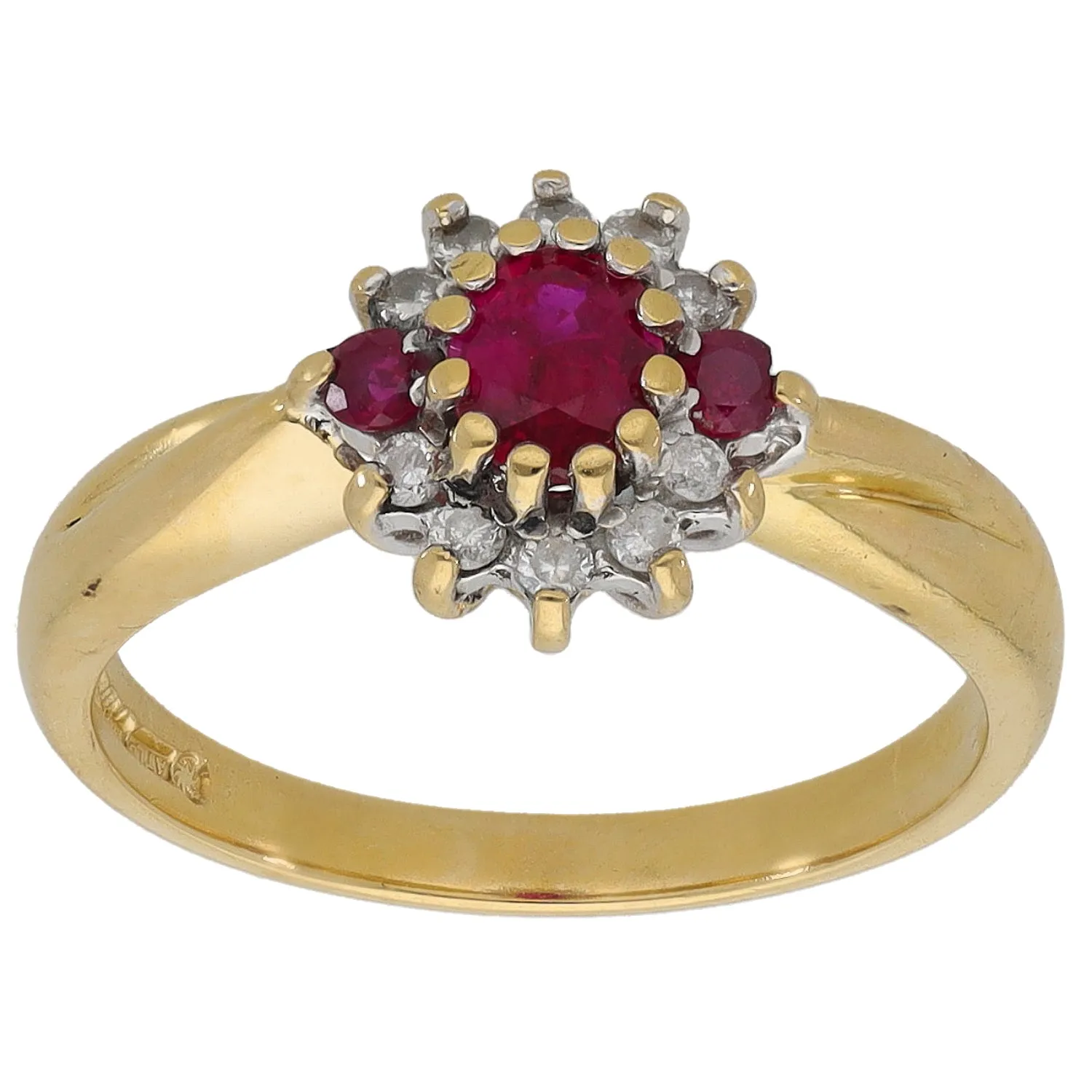 18ct Gold 0.10ct Diamond Dress/Cocktail Ring Size N