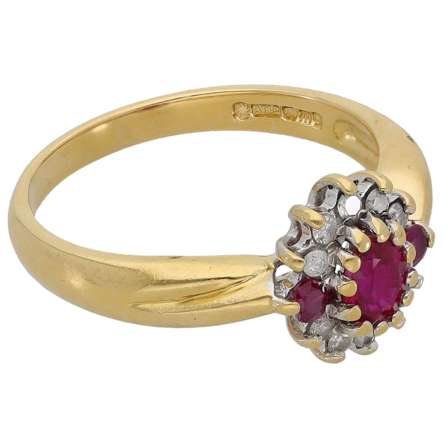 18ct Gold 0.10ct Diamond Dress/Cocktail Ring Size N