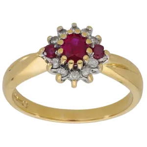 18ct Gold 0.10ct Diamond Dress/Cocktail Ring Size N