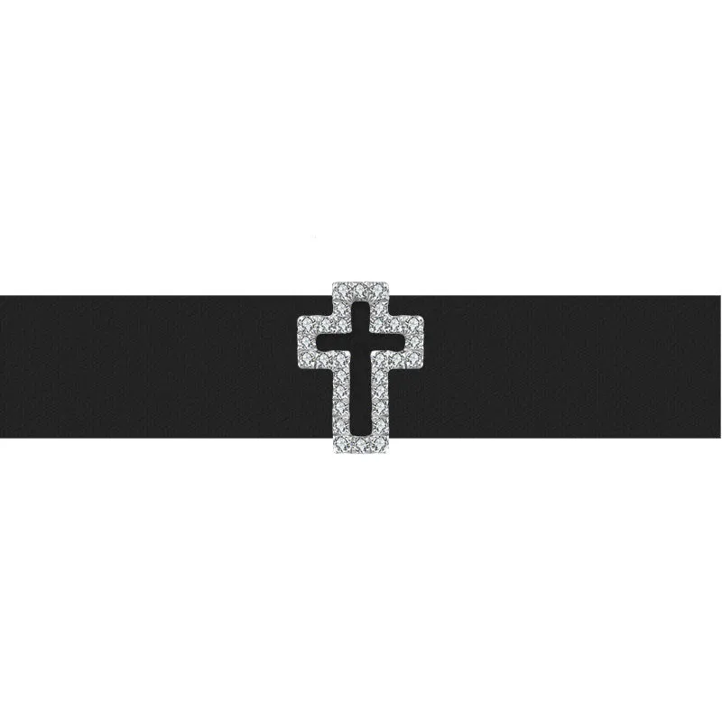 18k Gold 2 ways Cross Diamond Necklace