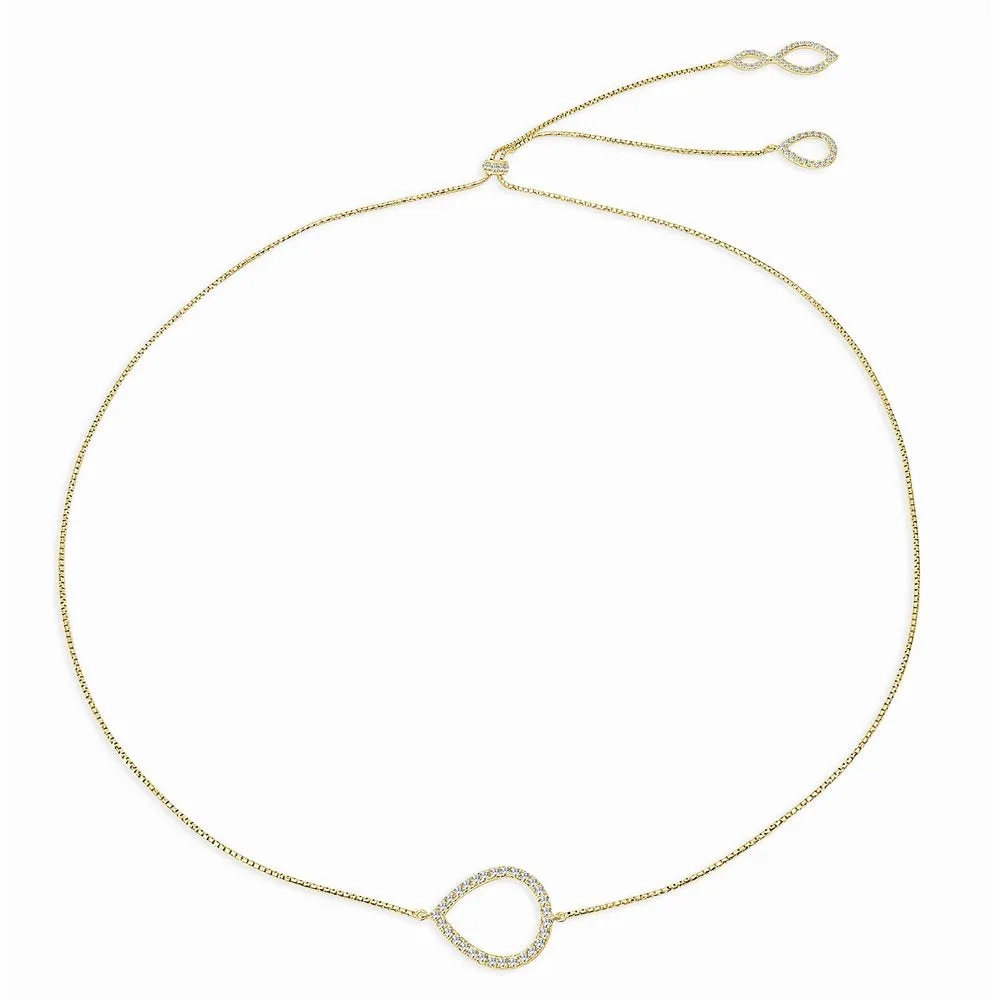 18k Gold & Diamond Bolo Necklace - 1.21ct