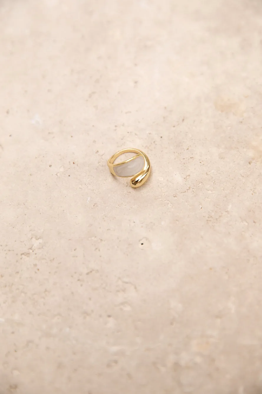 18k Gold Plated Beach Jewels Ring Gold
