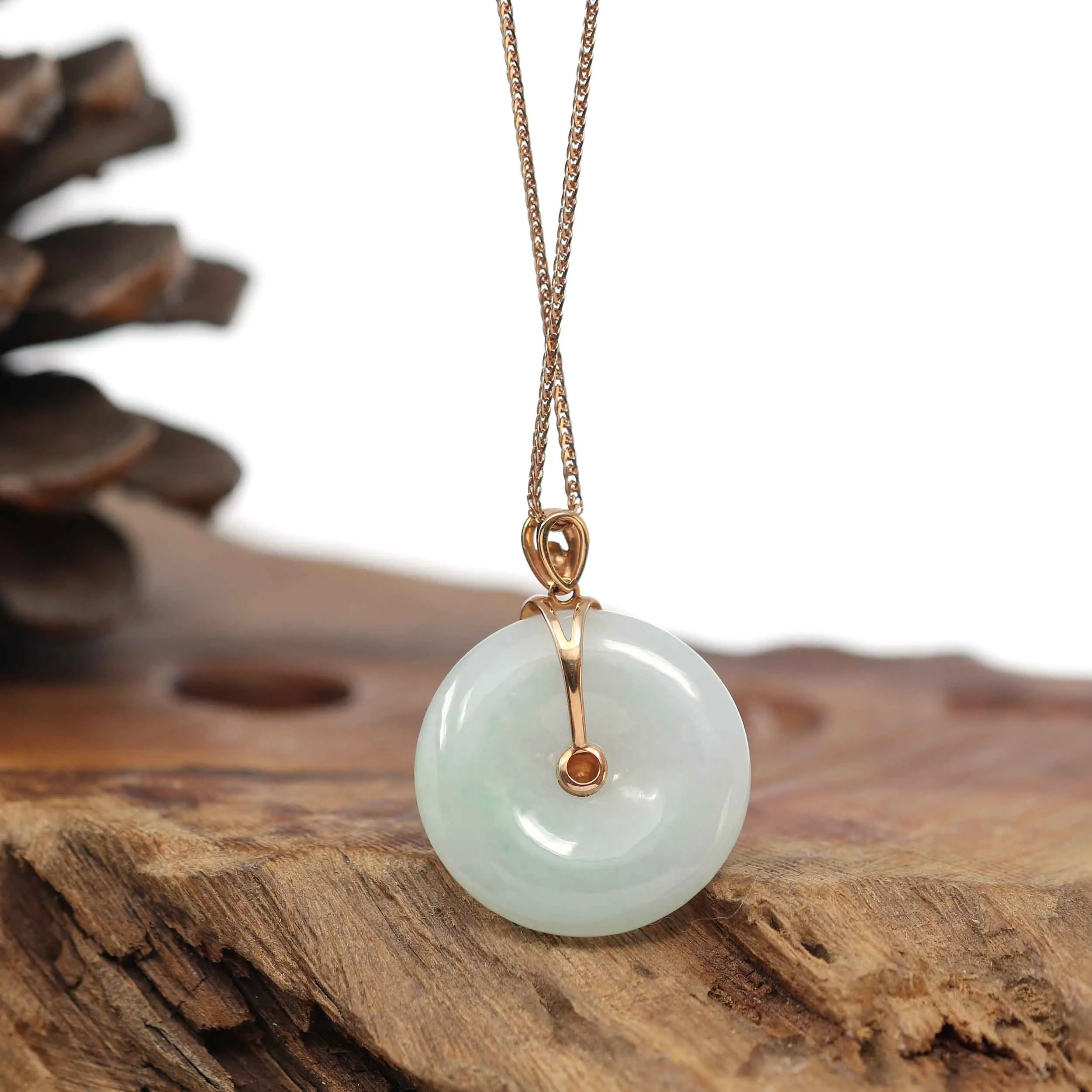 18k Rose Gold Jadeite Jade Constellation 12 Zodiac Signs (Sagittarius) Necklace