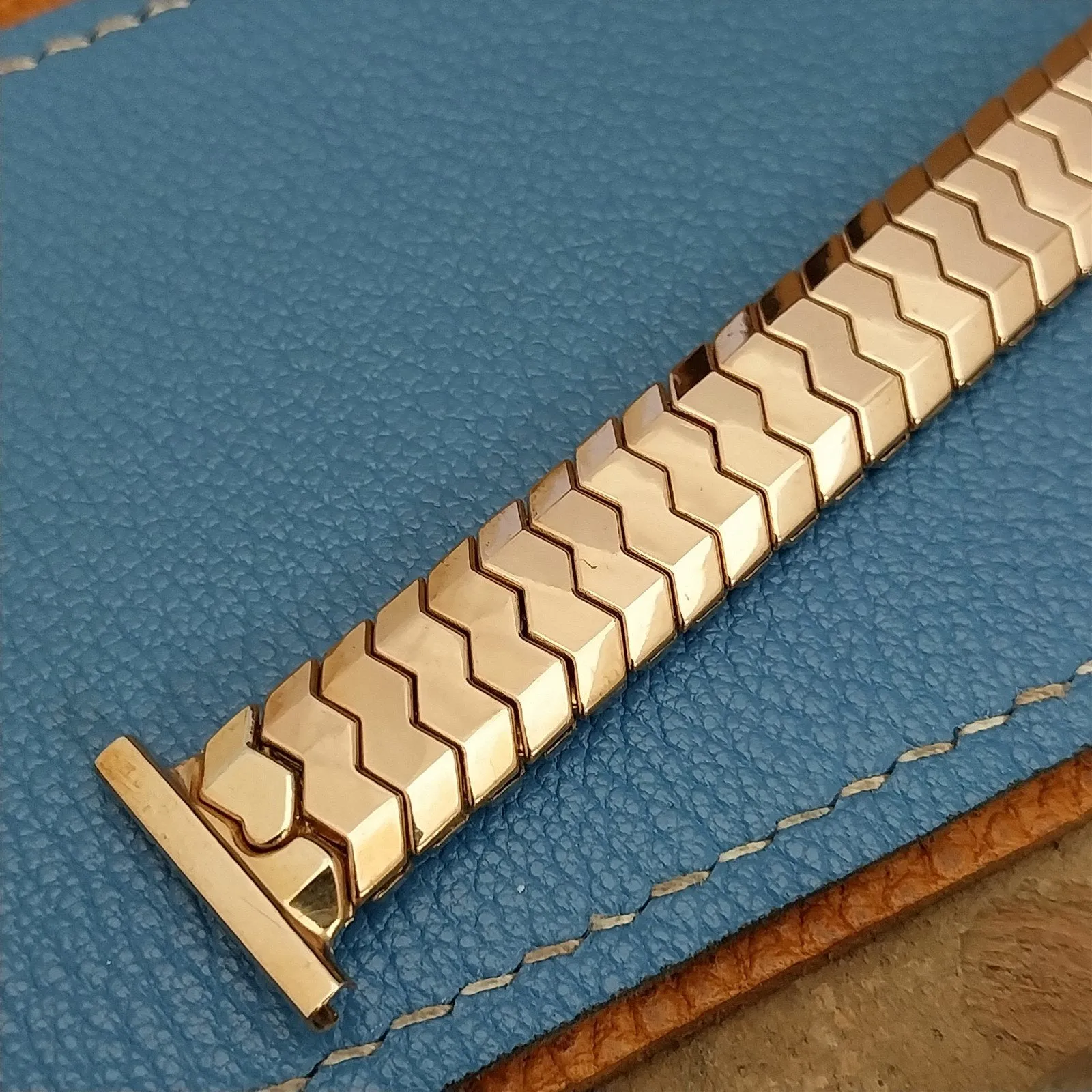 1947 3/4" Speidel USA Rose Gold-Filled Golden Knight nos Vintage Watch Band