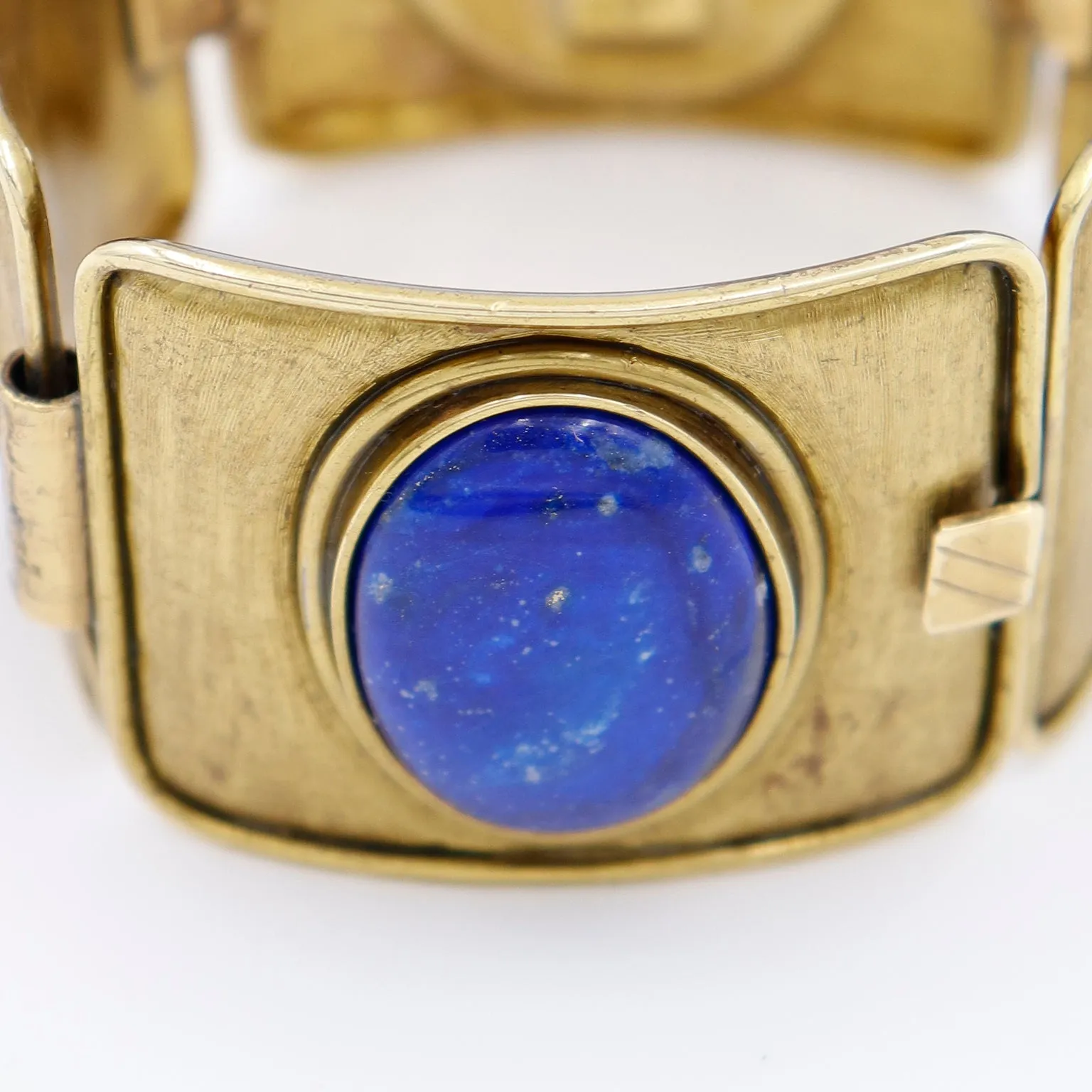 1980s Morita Gil Chile Vintage Bracelet With Lapis Cabochons