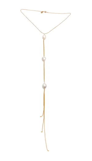 3 Pearl Tassle Necklace