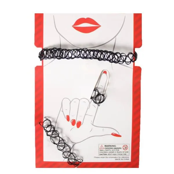 3pcs 90s Tattoo Accessory set