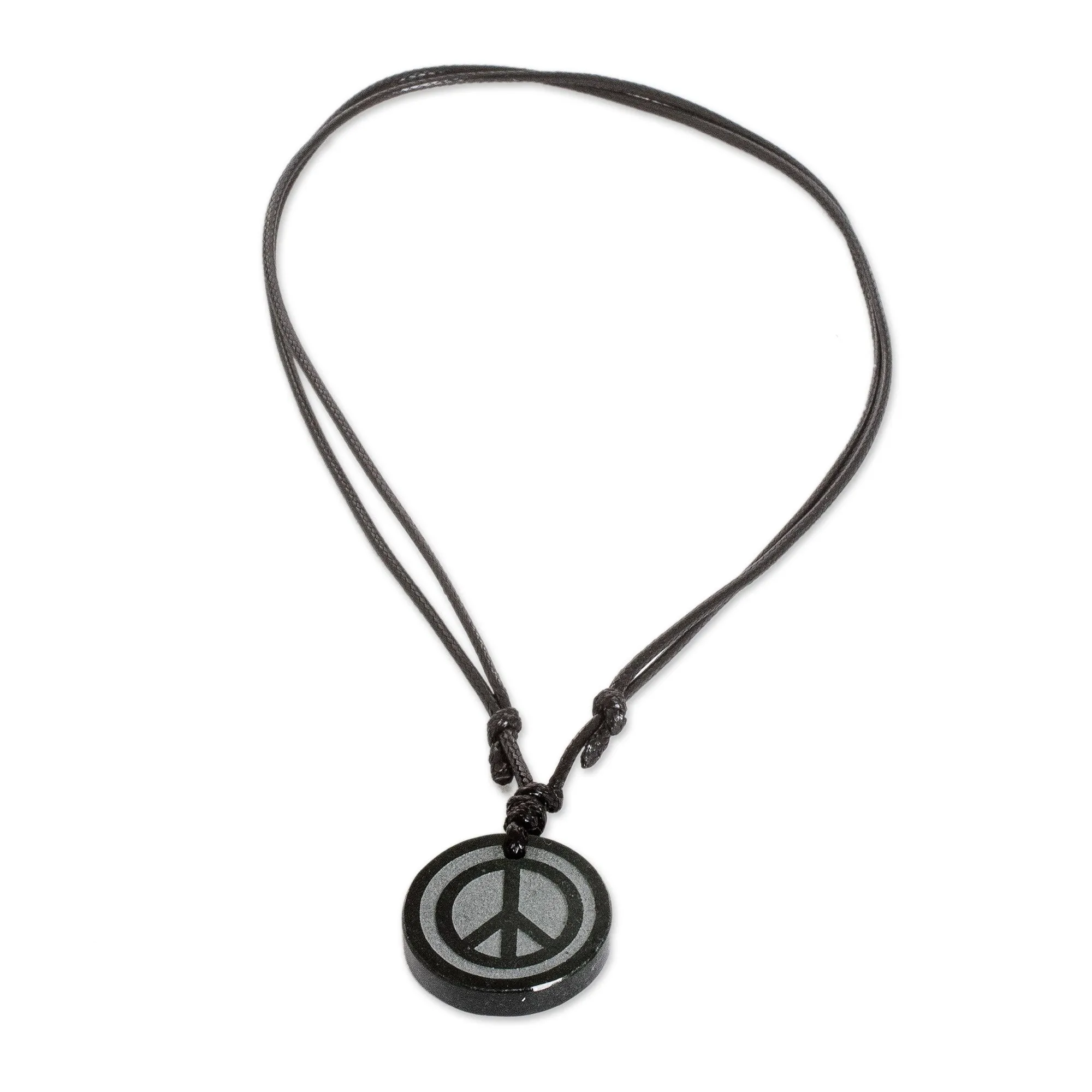Adjustable Jade Pendant Necklace from Guatemala - Hope and Peace | NOVICA