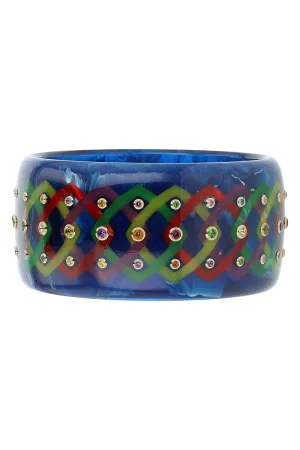 Amethyst Citrine Peridot Blue Bakelite Bangle