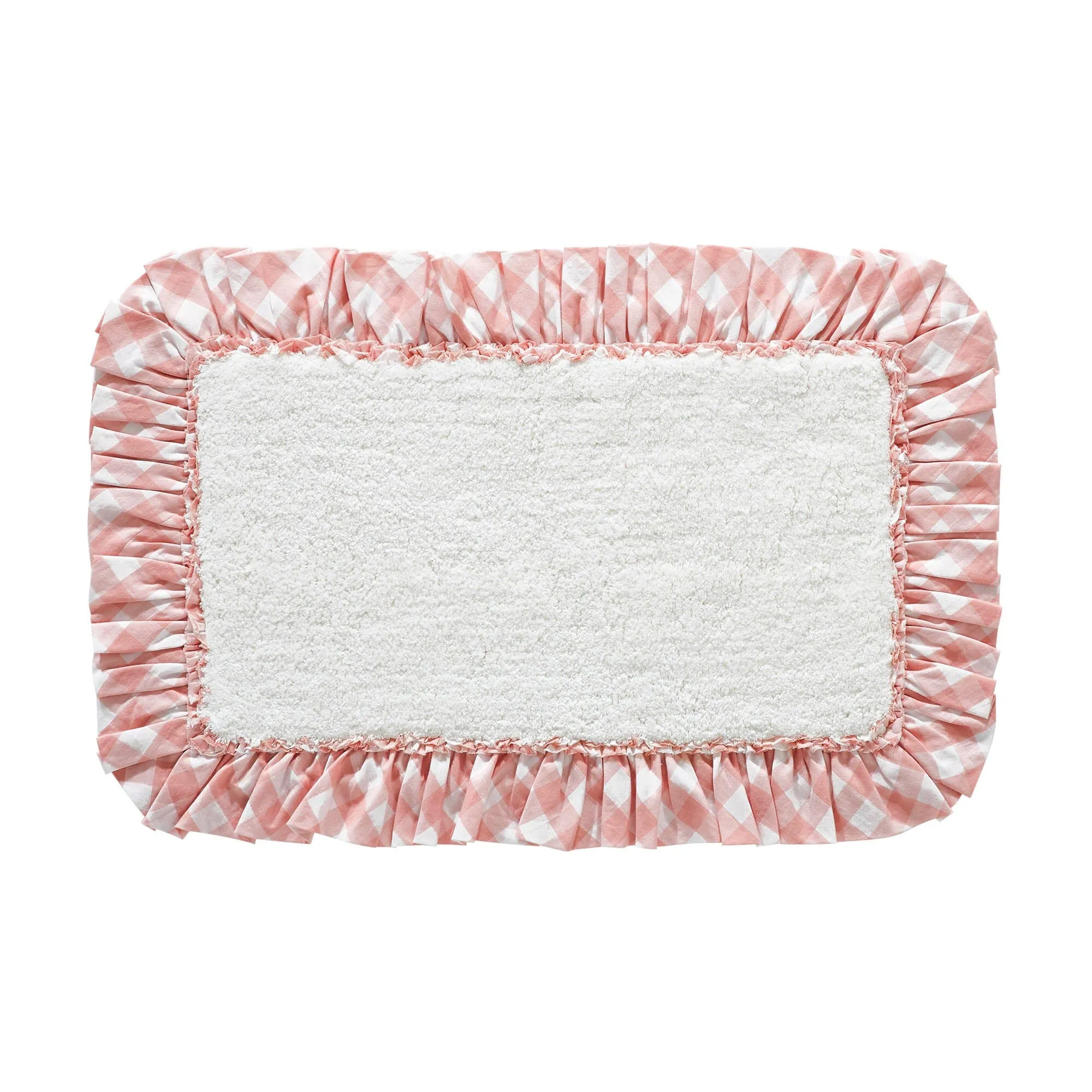 Annie Coral Buffalo Check Bathmat 20x30"