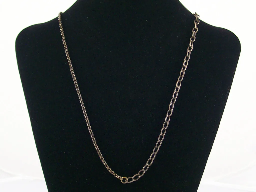 Antiqued chains with sponge coral drop (Web-175)