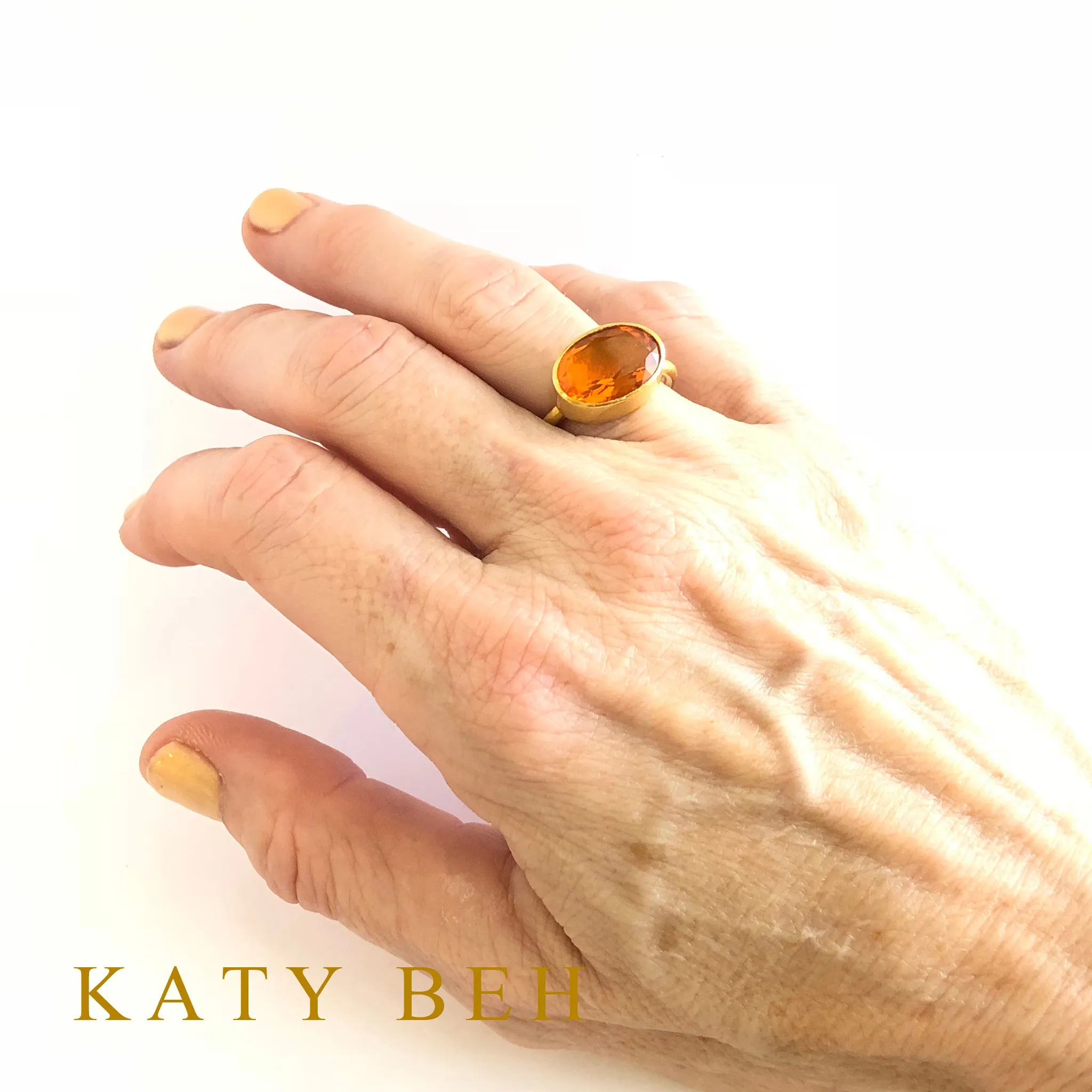 April Fire Opal Ring