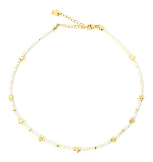 Arms Of Eve Superstar Gemstone Necklace - White Jade