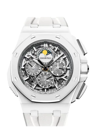 Audemars Piguet Royal Oak Offshore 44 Sapphire Dial White Rubber Strap Watch 26582CB.OO.A010CA.01