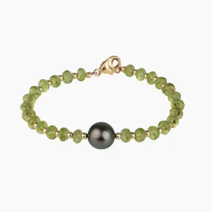 Aura Peridot Tahitian Pearl Bracelet