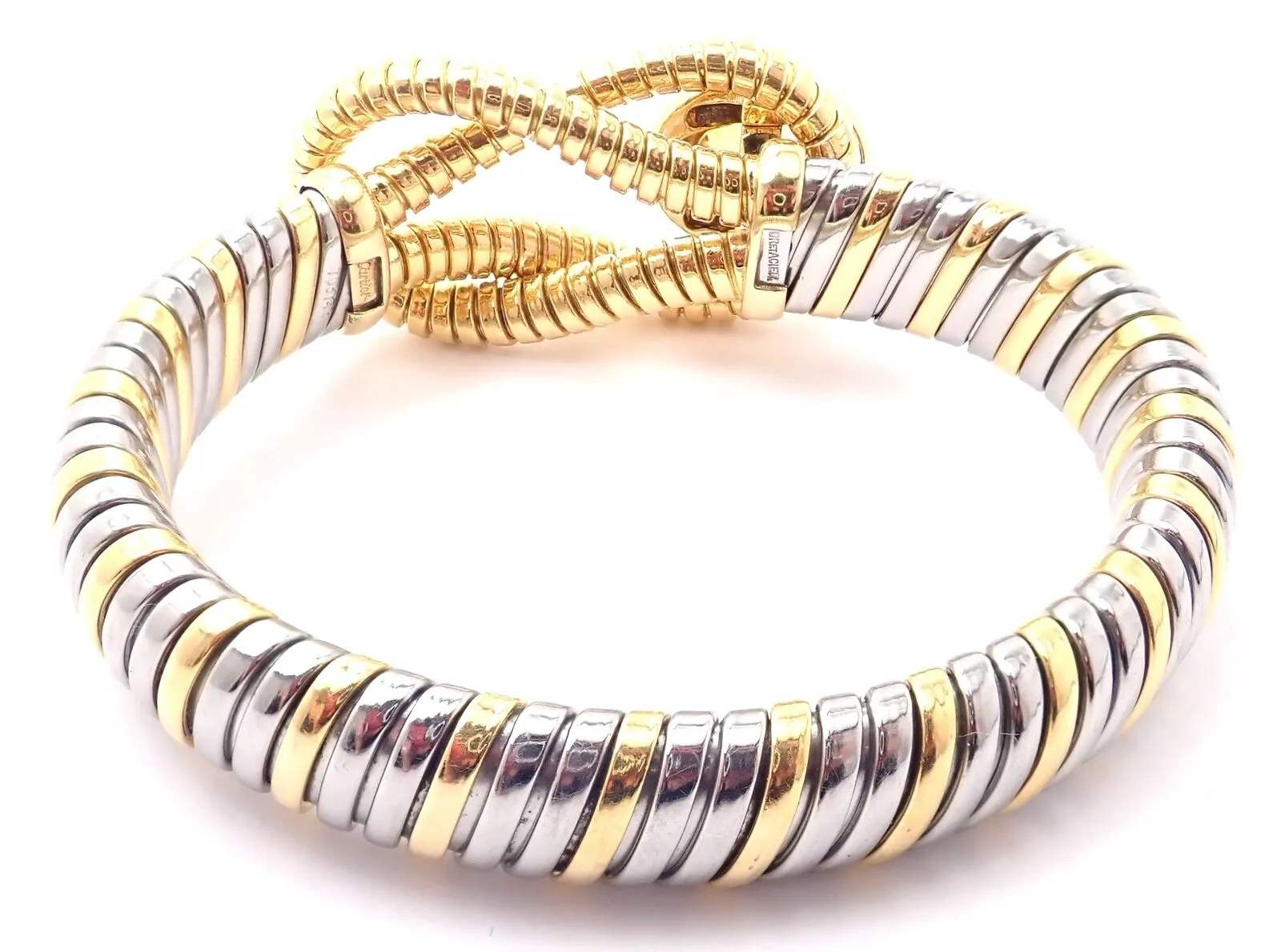 Authentic Cartier Hercules Knot 18k Yellow Gold Stainless Steel Citrine Bracelet