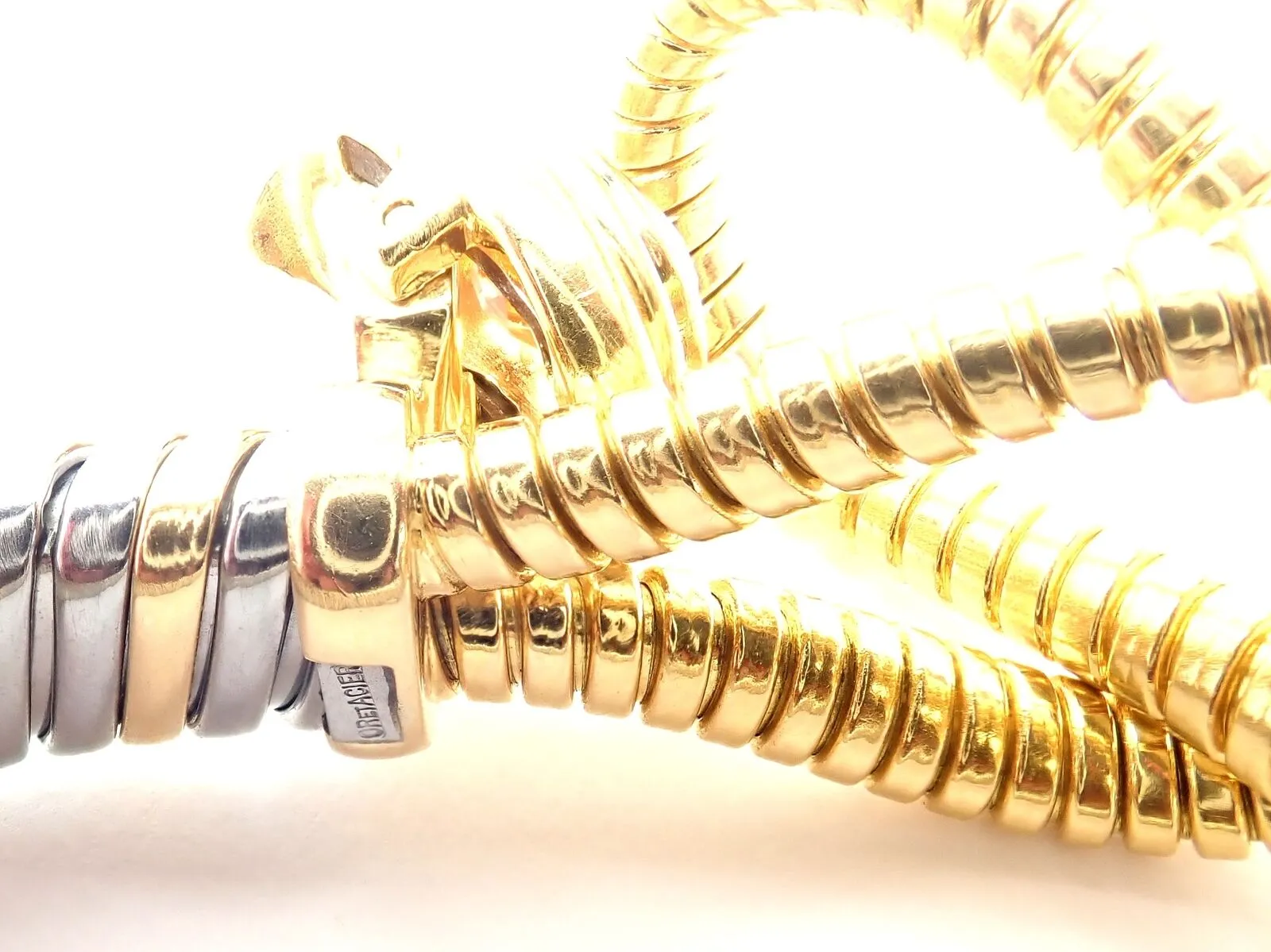 Authentic Cartier Hercules Knot 18k Yellow Gold Stainless Steel Citrine Bracelet