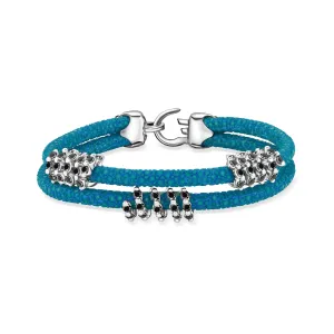 B454 StingHD Turquoise Black Diamond Pure Silver