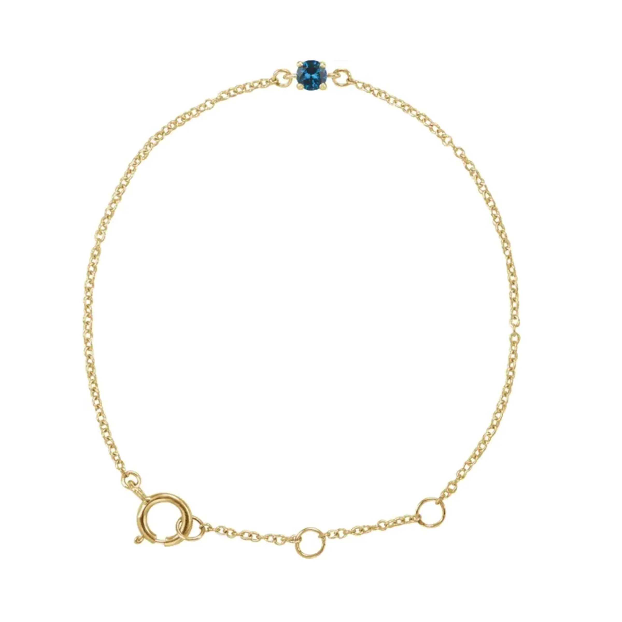 Baby Birthstone Bracelet 14kt Gold