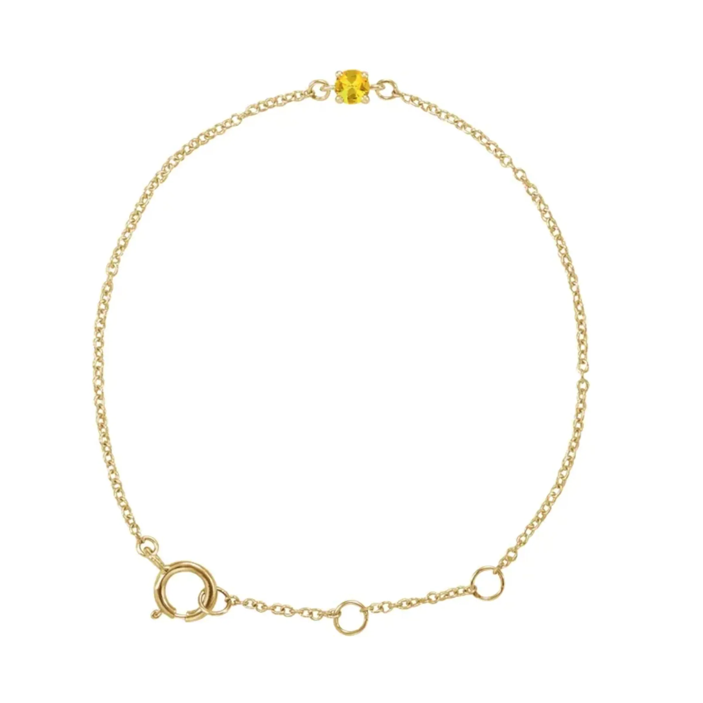 Baby Birthstone Bracelet 14kt Gold