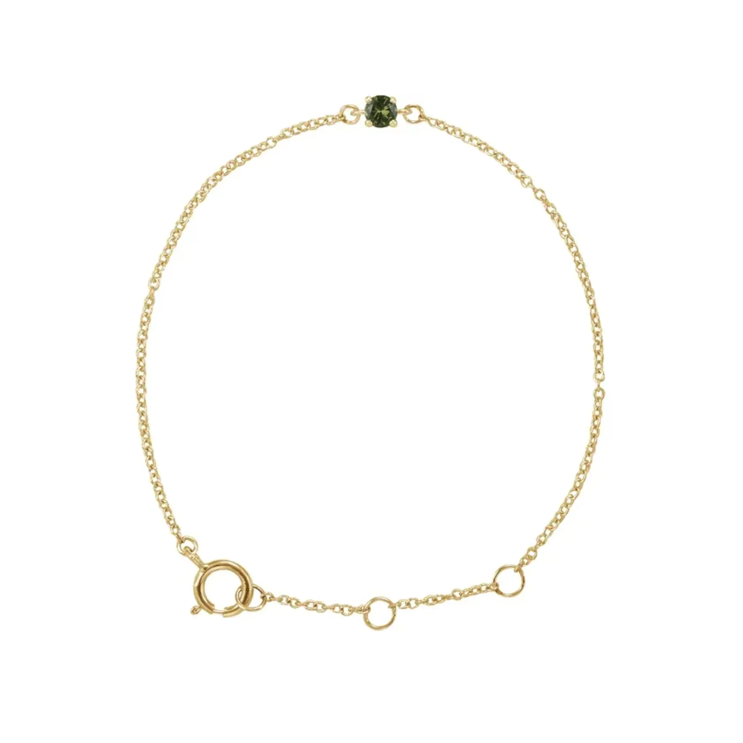 Baby Birthstone Bracelet 14kt Gold