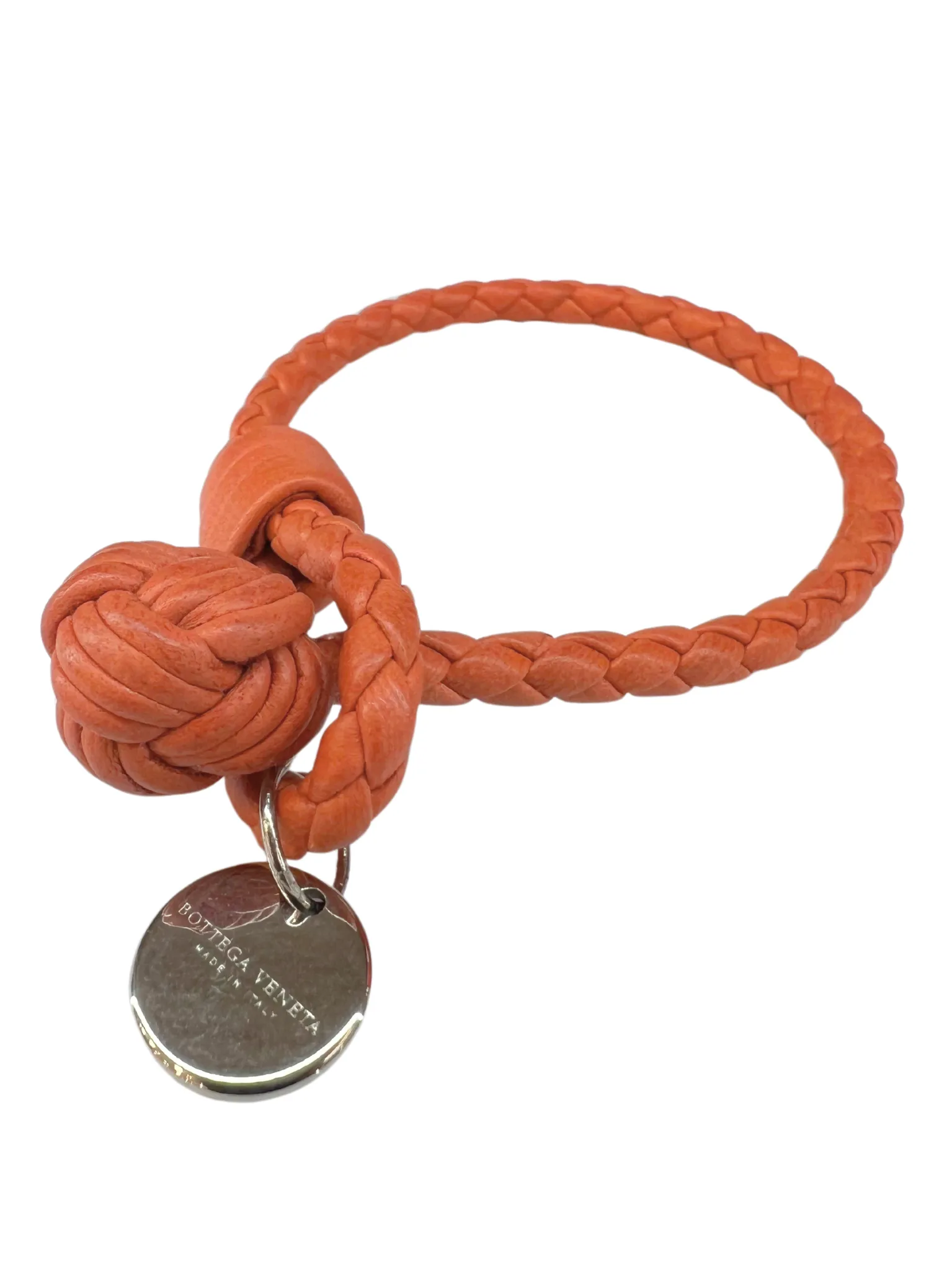Bottega Veneta Leather Silver Bracelet