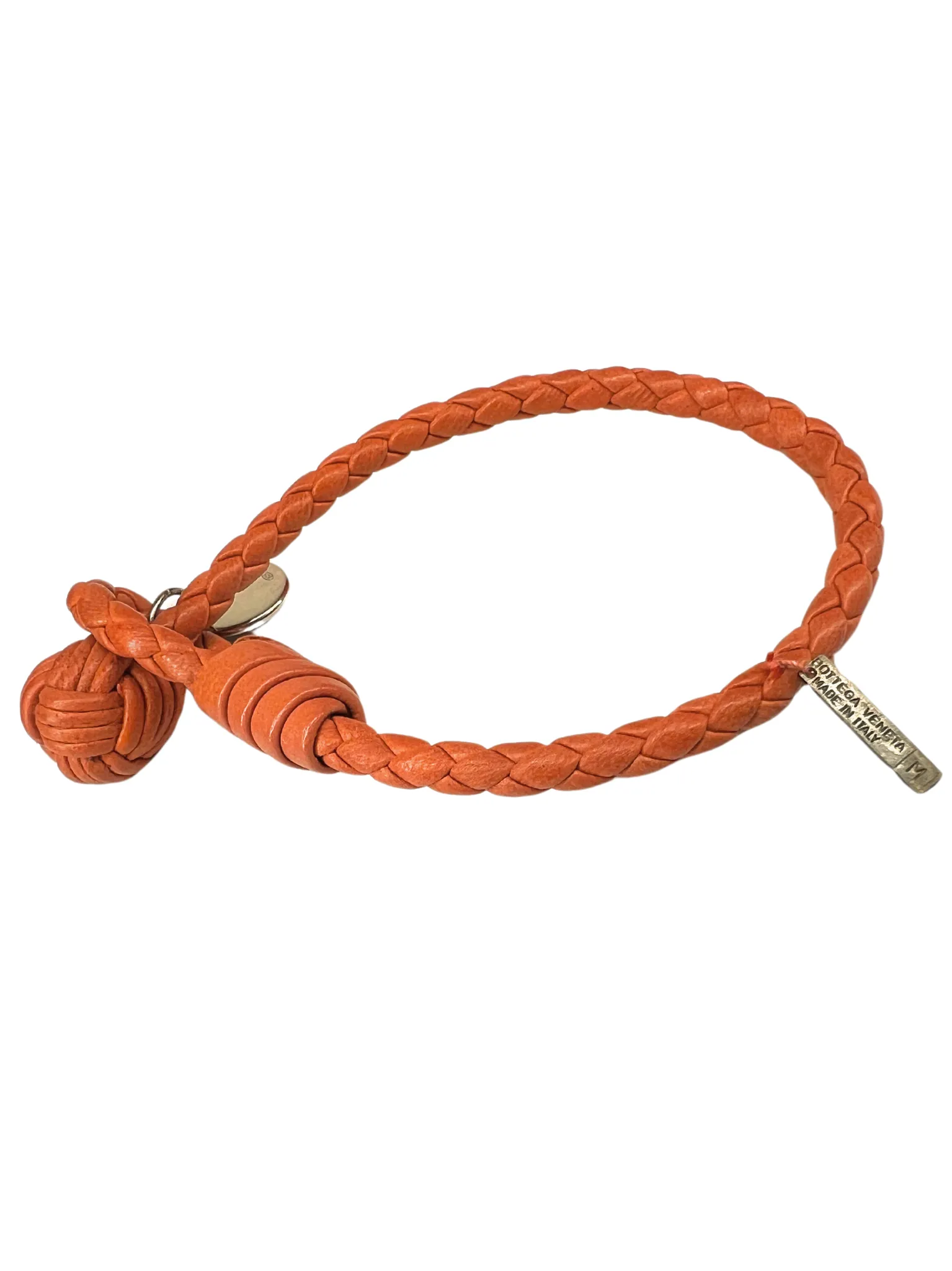 Bottega Veneta Leather Silver Bracelet