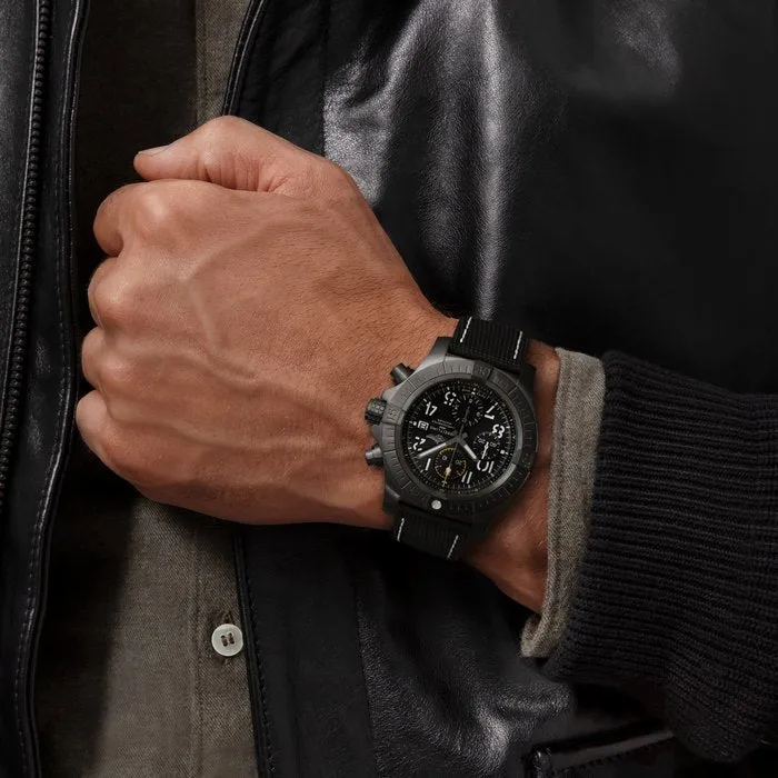BRT Watch Avenger Chronograph 45 Night Mission Leather Folding Clasp