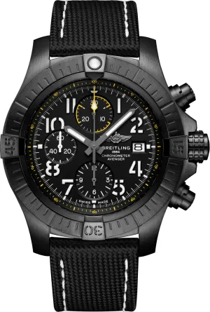 BRT Watch Avenger Chronograph 45 Night Mission Leather Folding Clasp