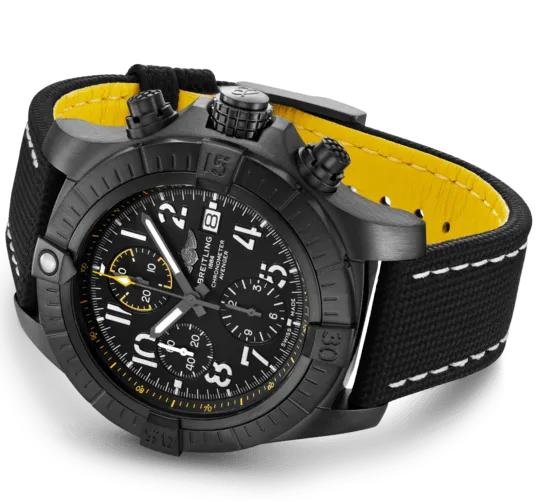 BRT Watch Avenger Chronograph 45 Night Mission Leather Folding Clasp