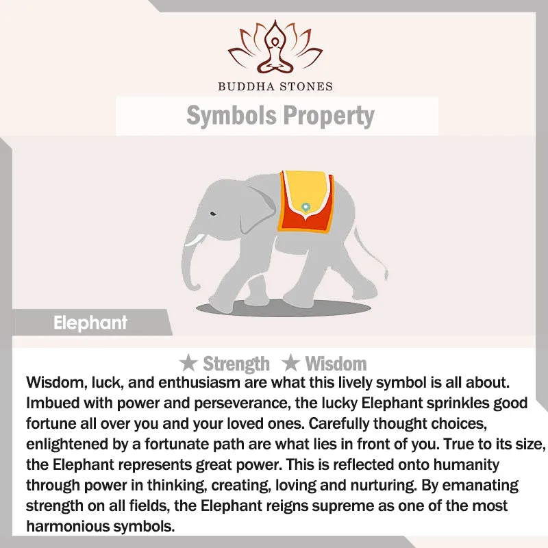 Buddha Stones 925 Sterling Silver Jade Elephant Blessing Fortune Necklace Chain Pendant