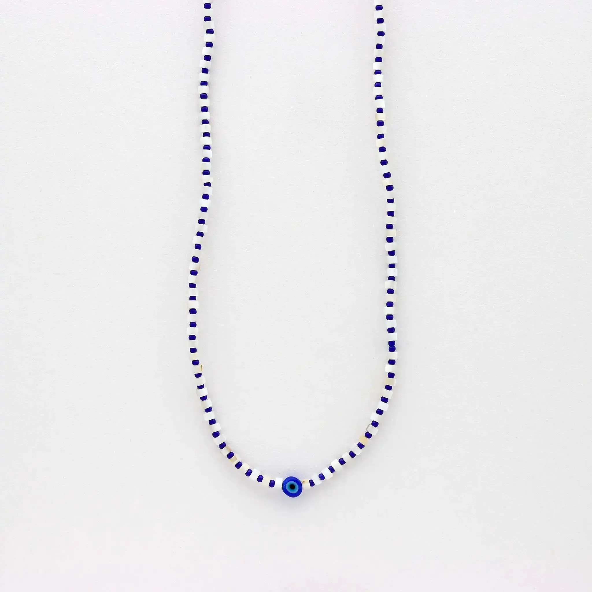 Candidasa Evil Eye & Pearl Necklace Set