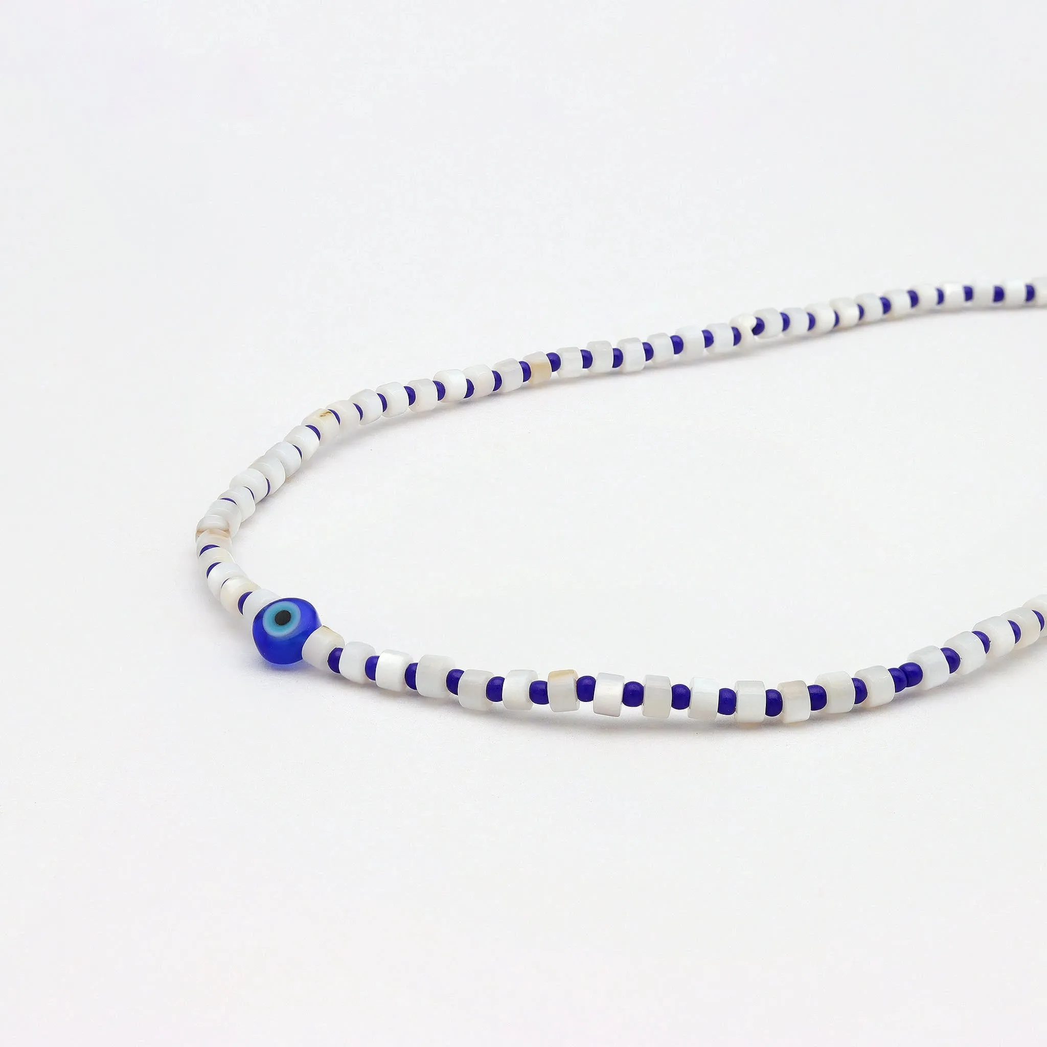 Candidasa Evil Eye & Pearl Necklace Set