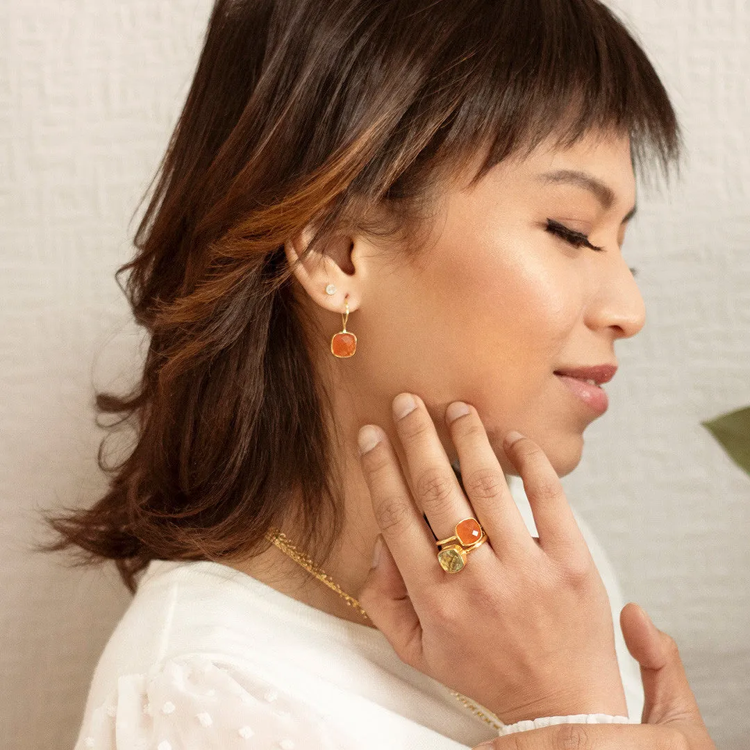 Carnelian Cocktail Ring | Gold