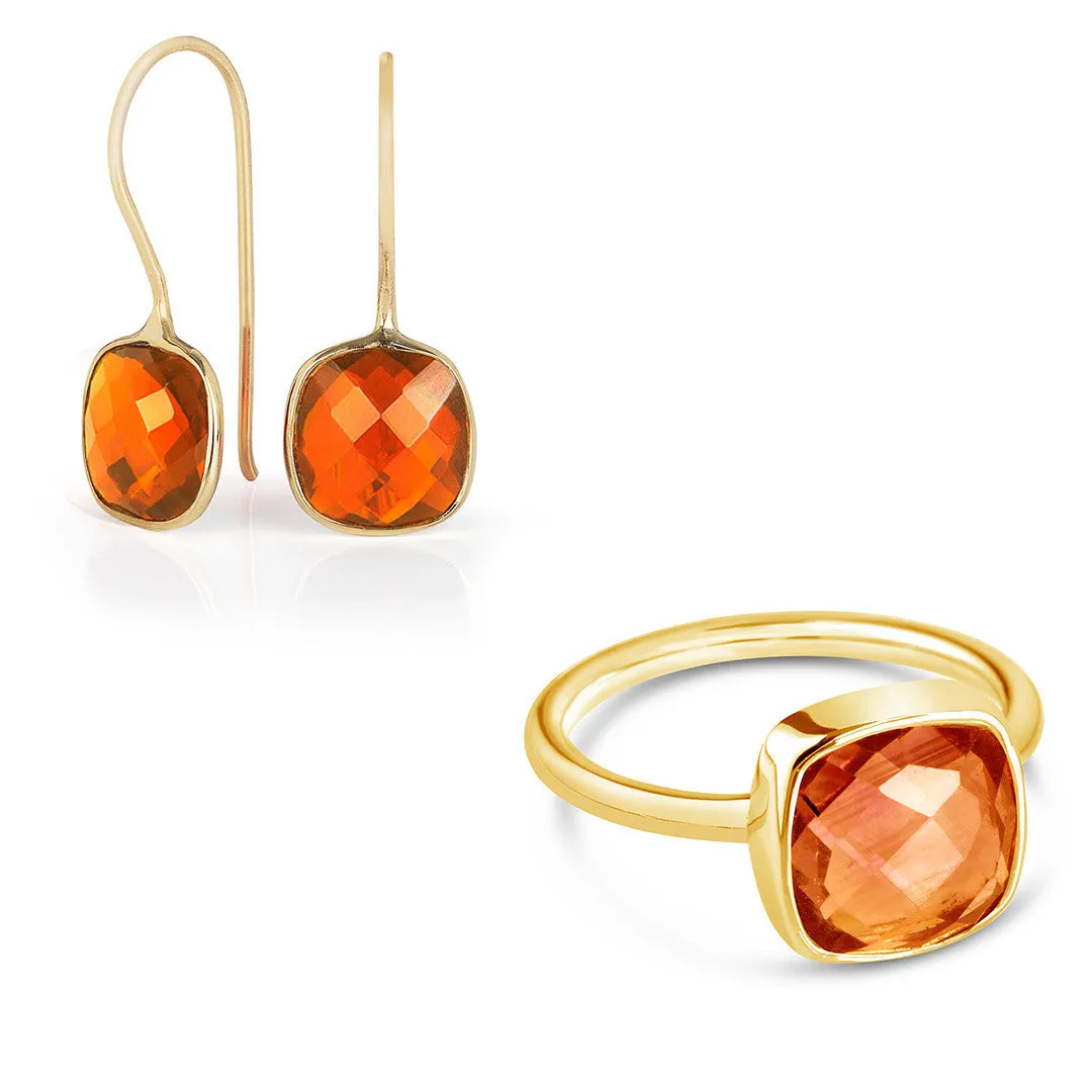 Carnelian Cocktail Ring | Gold