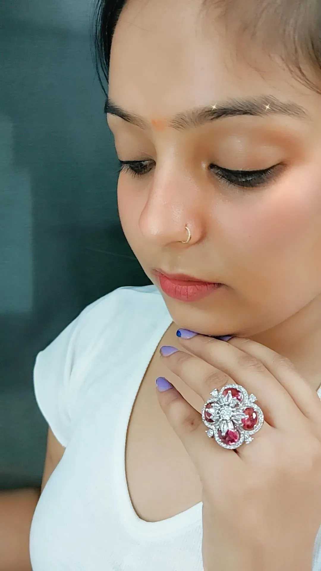 Caroline Cocktail Adjustable Ring