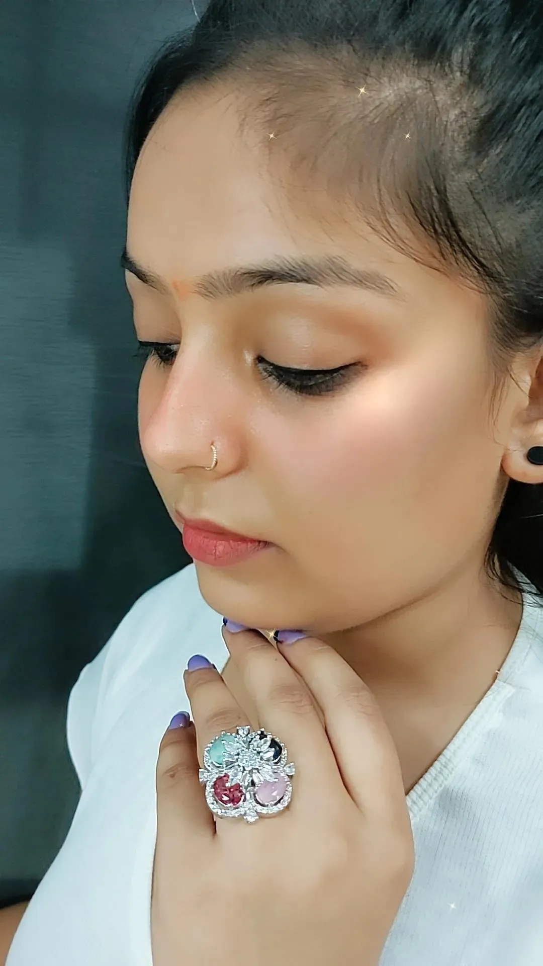 Caroline Cocktail Adjustable Ring