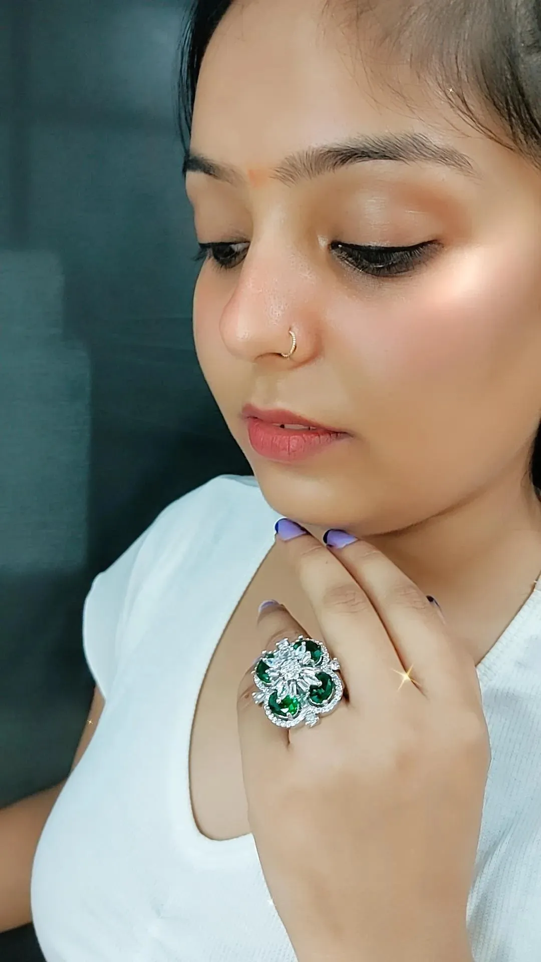 Caroline Cocktail Adjustable Ring