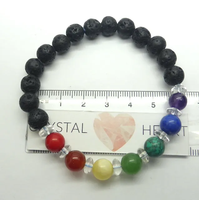 Chakra Gemstone Stretch Bead Bracelet, Aromatherapy