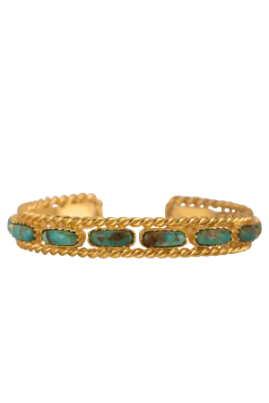 Christina Greene Turquoise Cable Bangle
