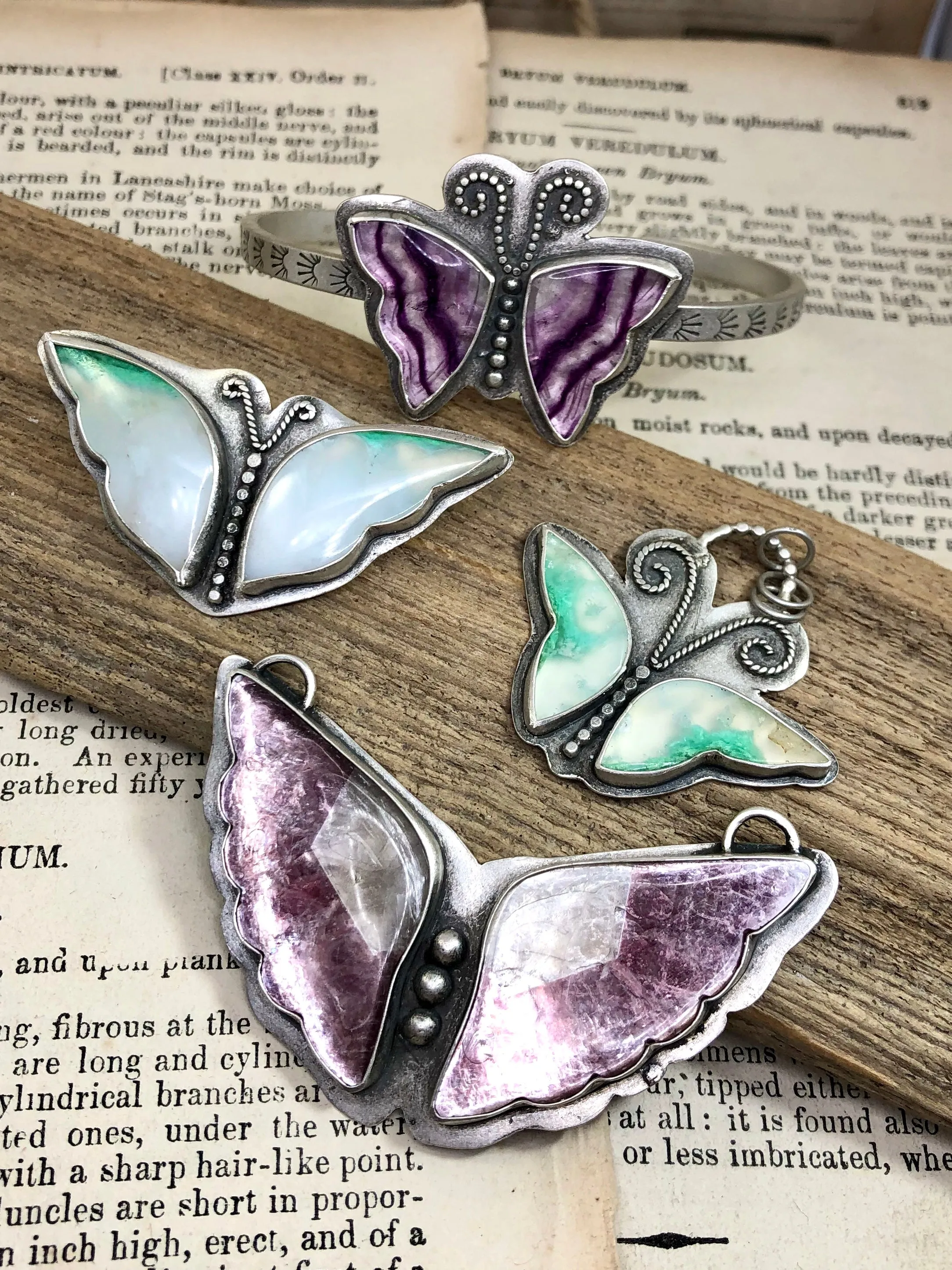 Chrysoprase Butterfly Necklace