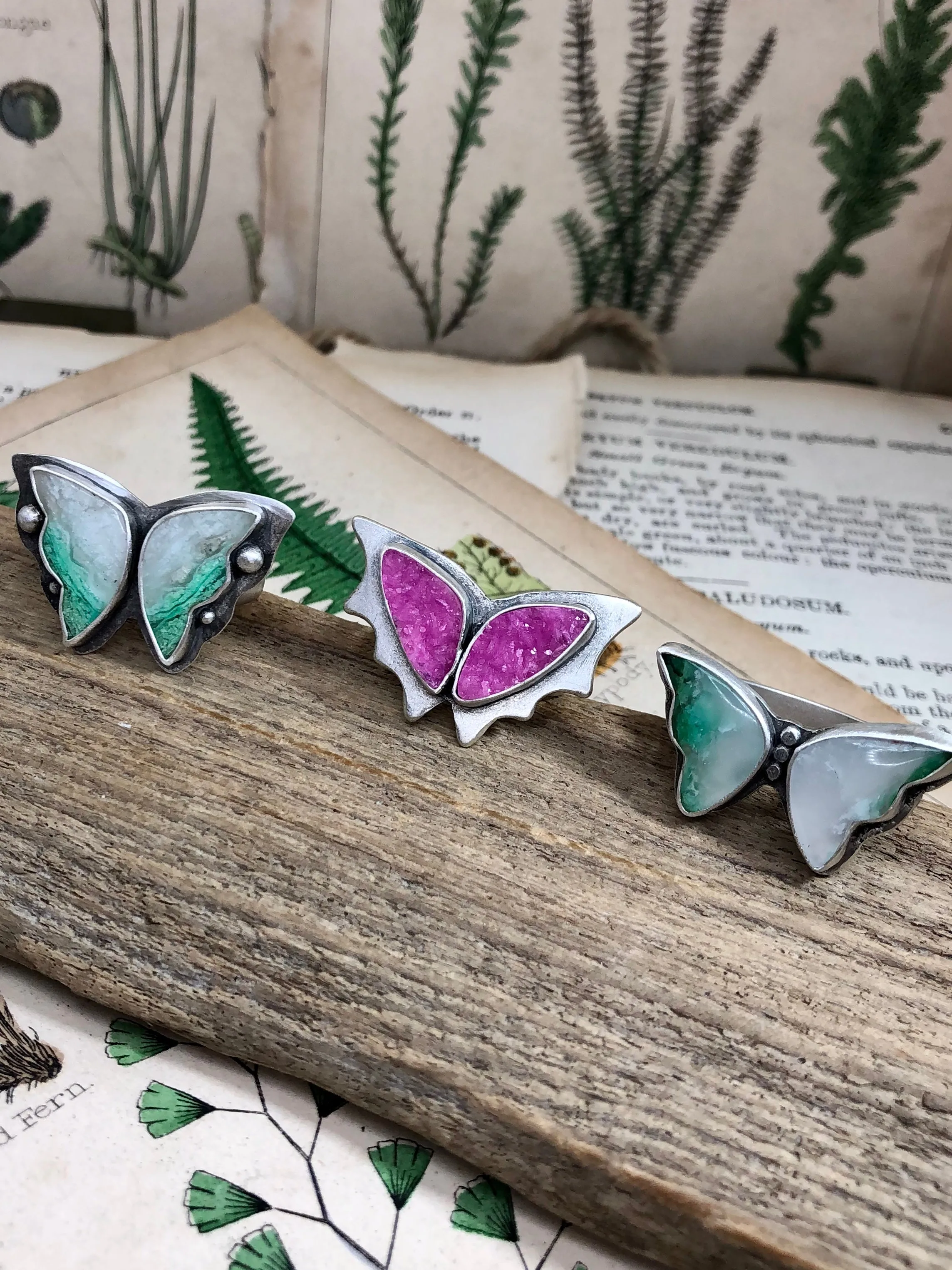 Chrysoprase Butterfly Ring 1
